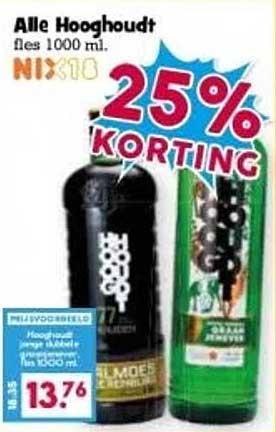 Alle Hooghoudt fles 1000 ml.