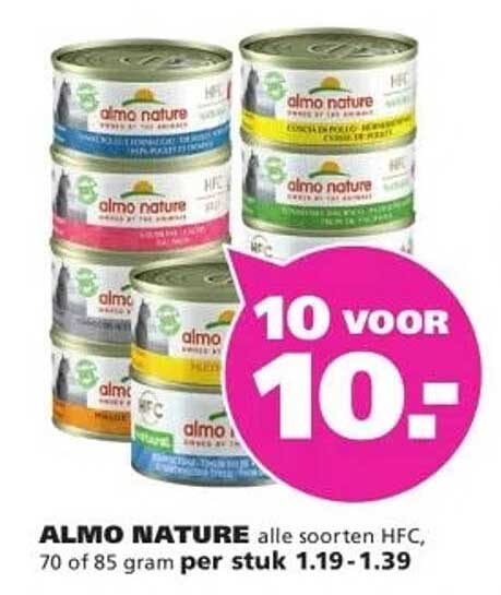 ALMO NATURE alle soorten HFC, 70 of 85 gram