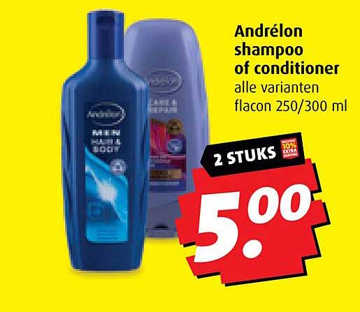 Andrélon shampoo of conditioner alle varianten flacon 250/300 ml