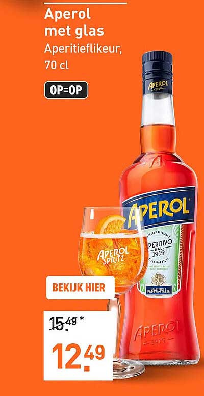 Aperol met glas
