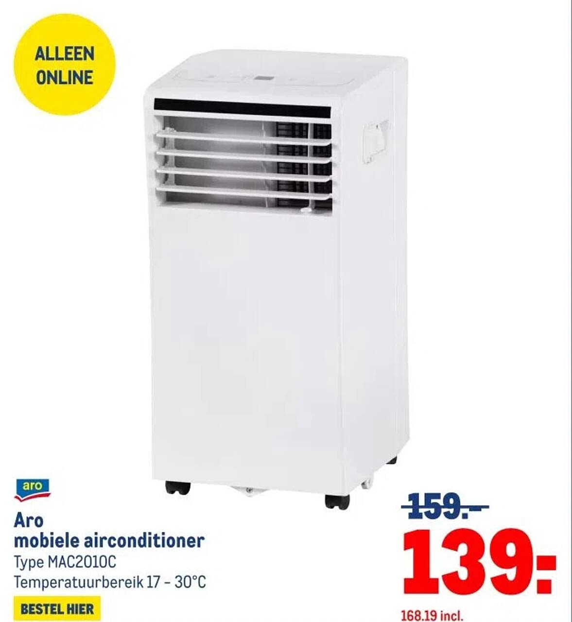 Aro mobiele airconditioner Type MAC2010C