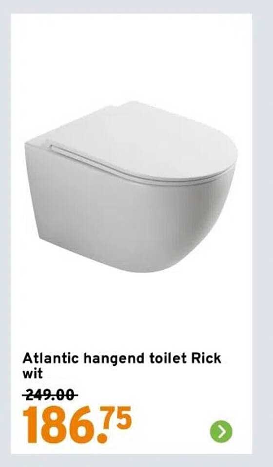 Atlantic hangend toilet Rick wit