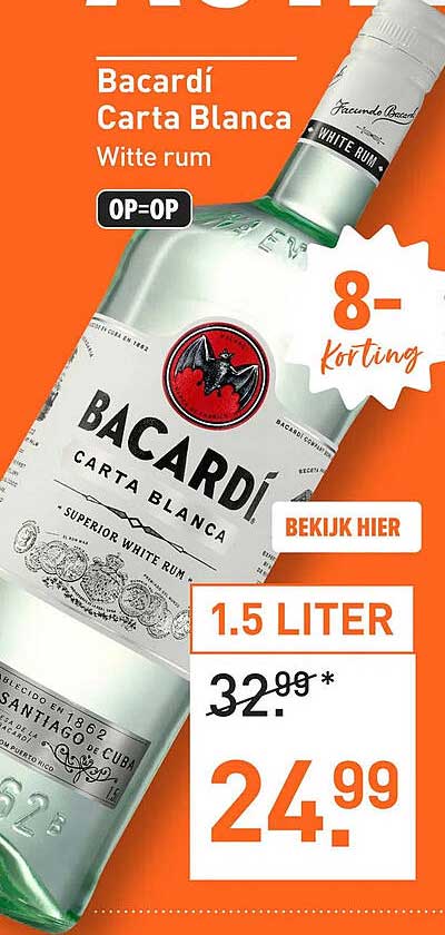 Bacardí Carta Blanca Witte rum