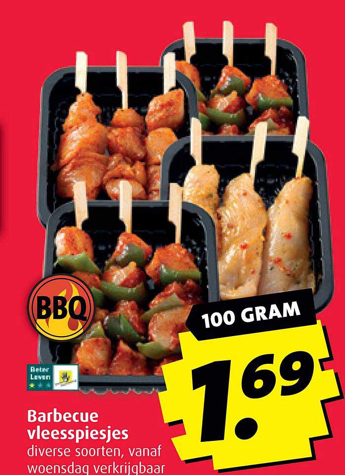 Barbecue vleesspiesjes