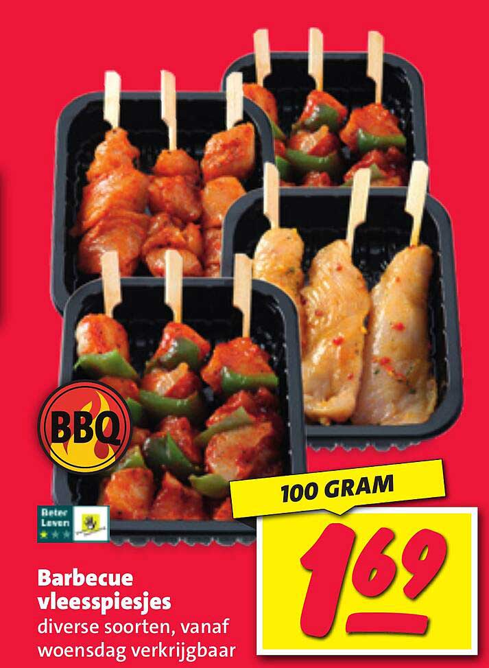 Barbecue vleesspiesjes