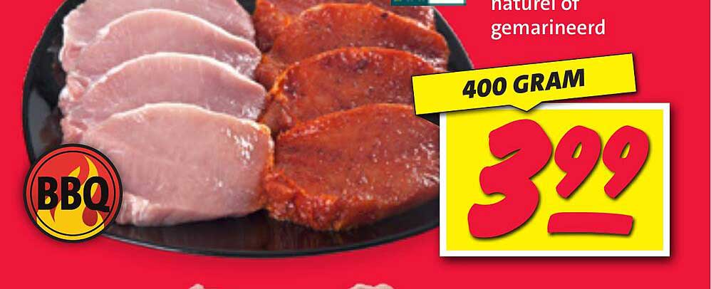 BBQ Vlees 400 gram voor €3,99