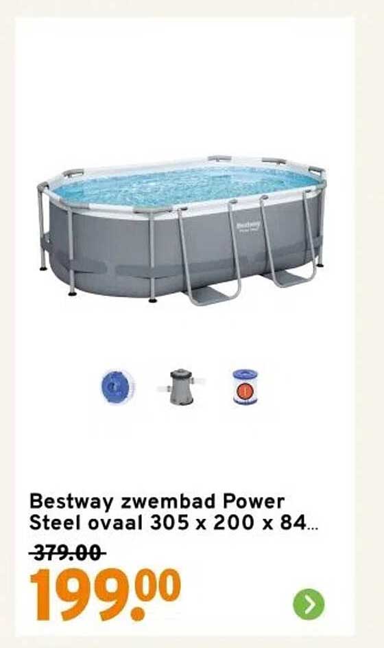 Bestway zwembad Power Steel ovaal 305 x 200 x 84
