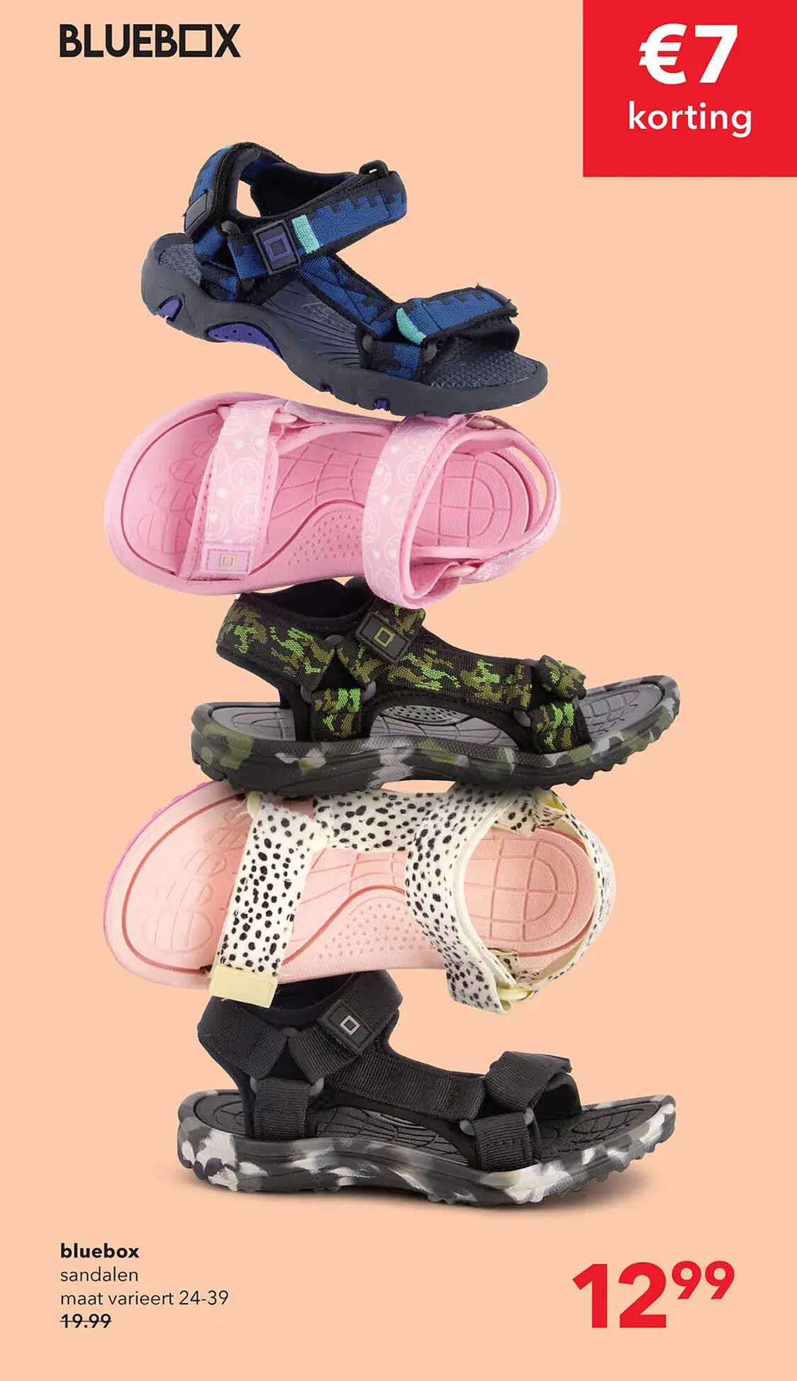 bluebox sandalen maat varieert 24-39