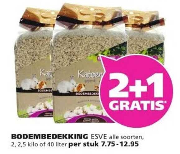 BODEMBEDEKKING ESVE alle soorten, 2, 2,5 kilo of 40 liter per stuk 7.75 - 12.95
