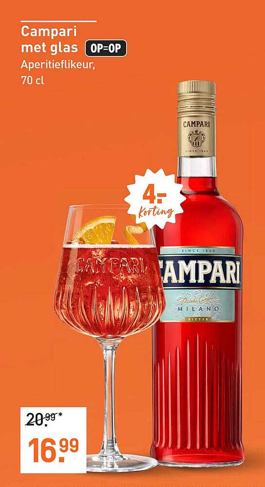 Campari met glas