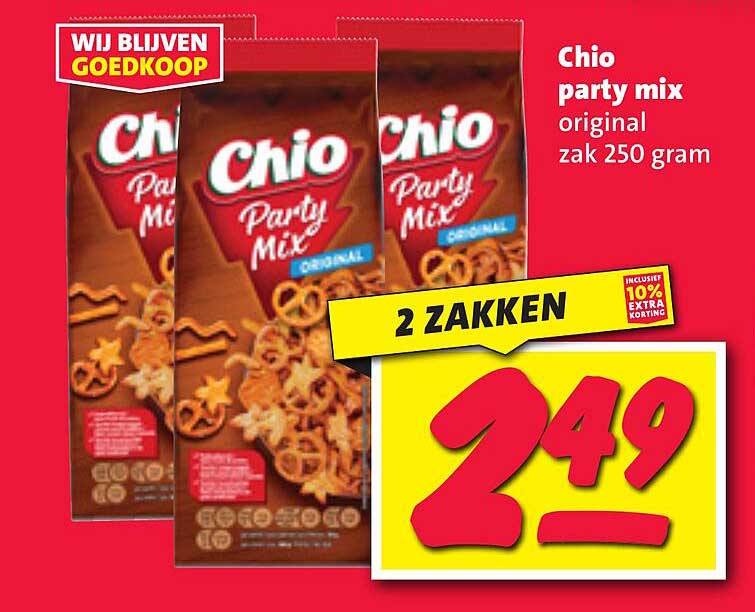 Chio party mix original zak 250 gram