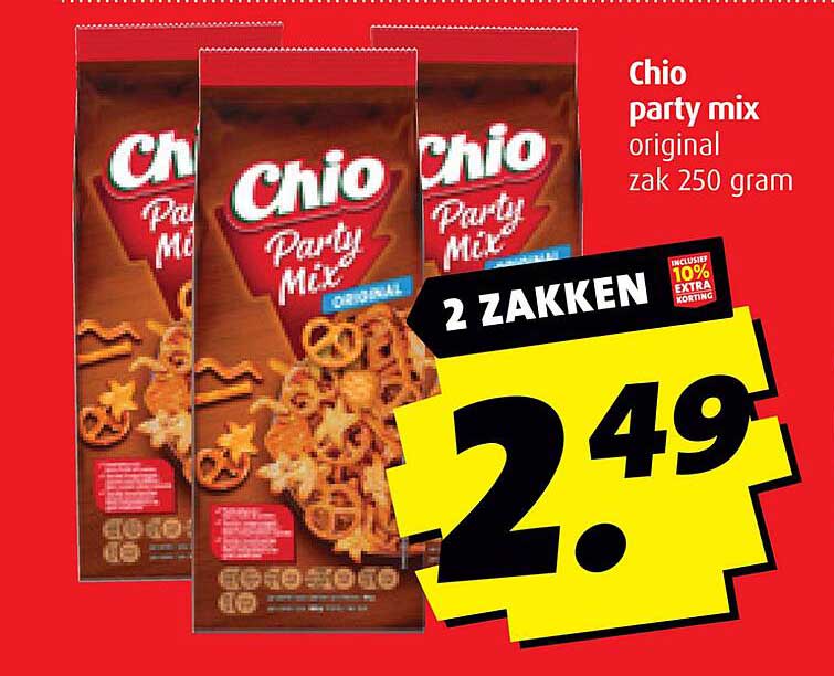 Chio party mix original zak 250 gram
