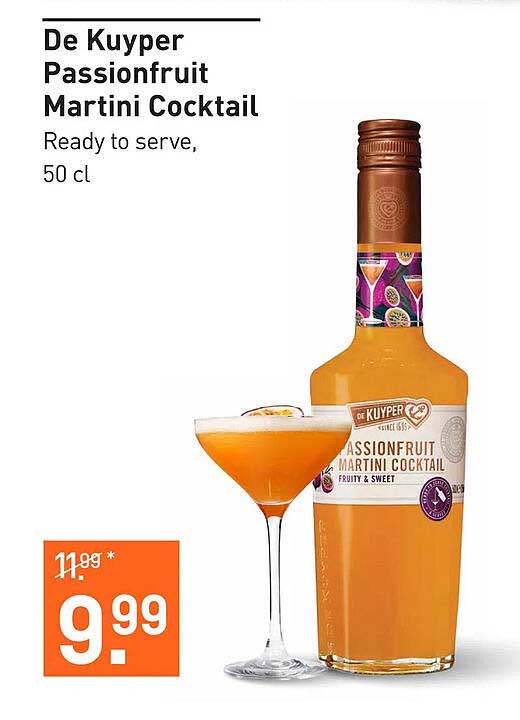 De Kuyper Passionfruit Martini Cocktail