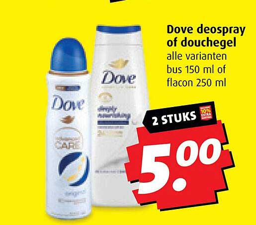 Dove deospray of douchegel