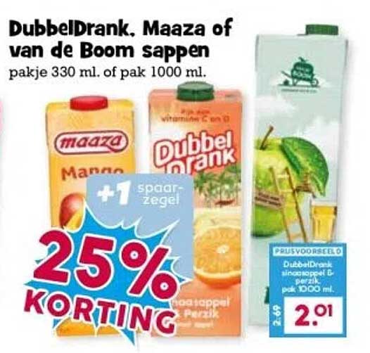 DubbelDrank, Maaza of van de Boom sappen