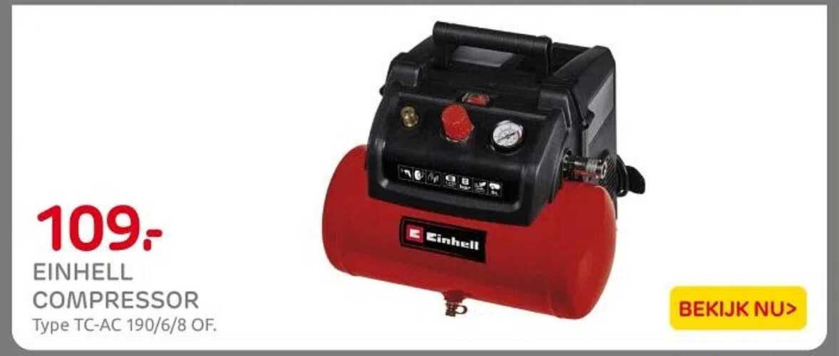 EINHELL COMPRESSOR Type TC-AC 190/6/8 OF.