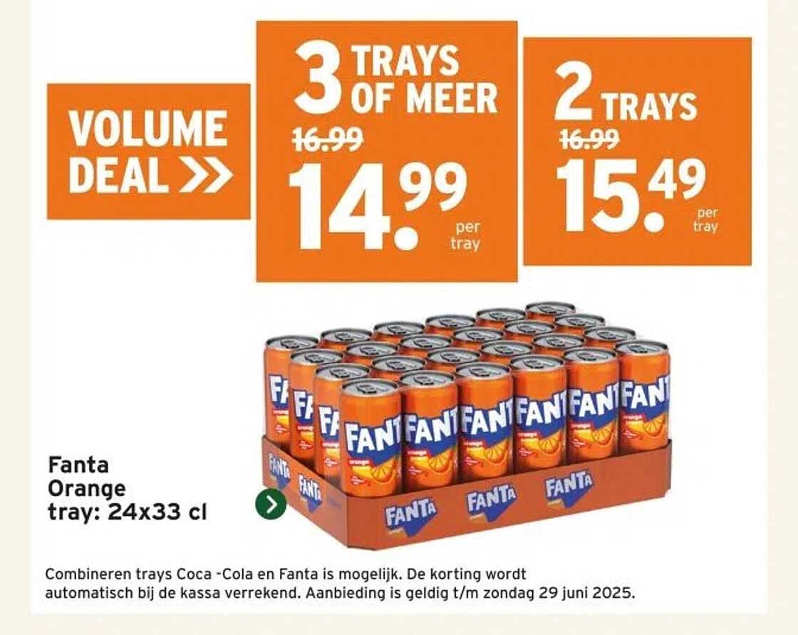 Fanta Orange tray: 24x33 cl