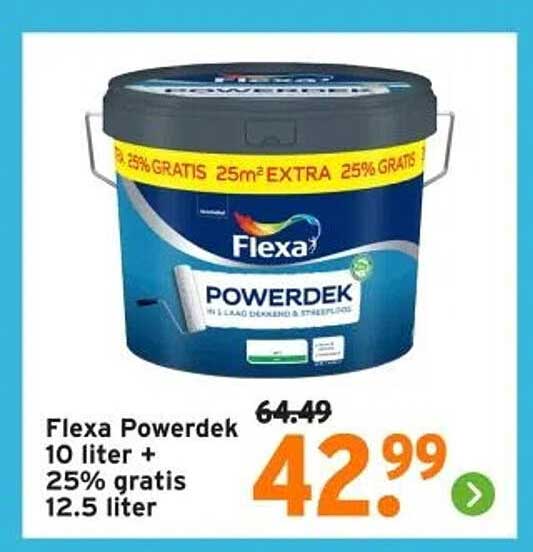 Flexa Powerdek 10 liter + 25% gratis 12.5 liter