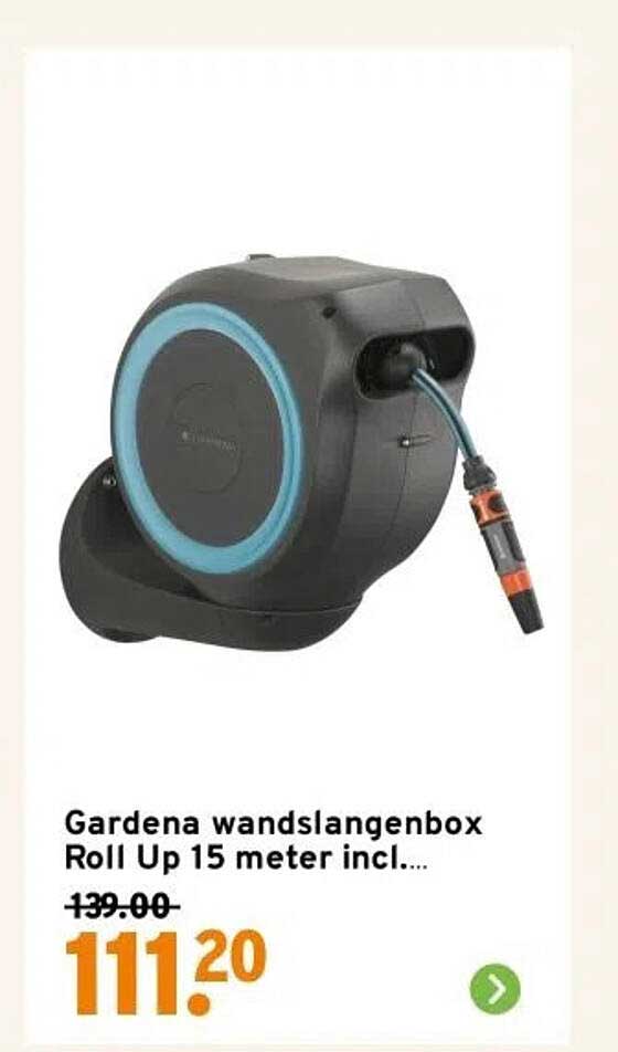 Gardena wandslangenbox Roll Up 15 meter incl...