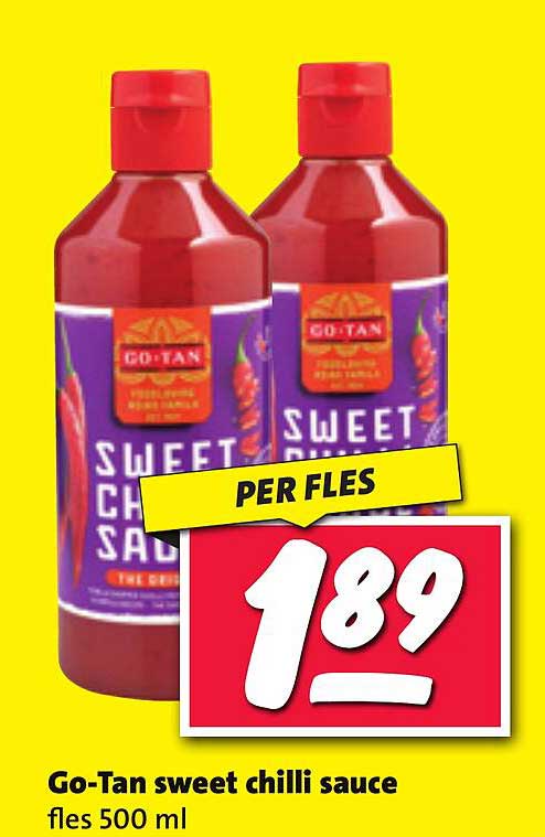 Go-Tan sweet chilli sauce fles 500 ml