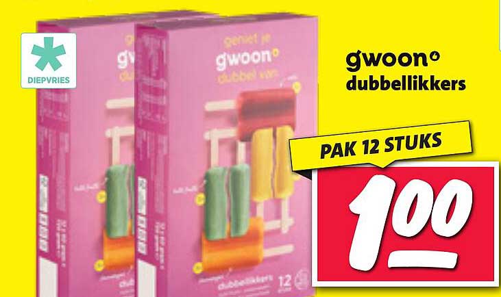 gwoon dubbellikkers pak 12 stuks