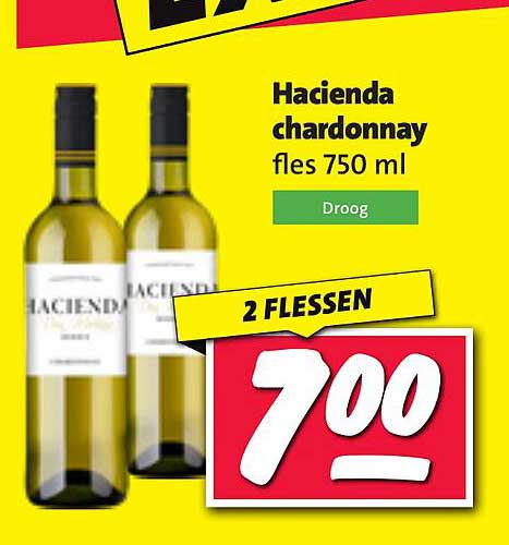 Hacienda chardonnay fles 750 ml