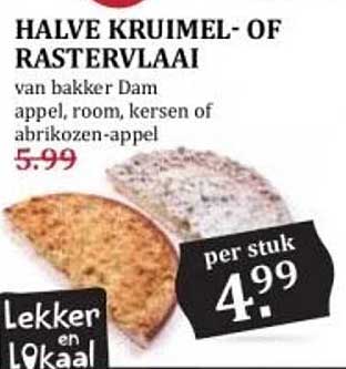 HALVE KRUIMEL- OF RASTERVLAAI
