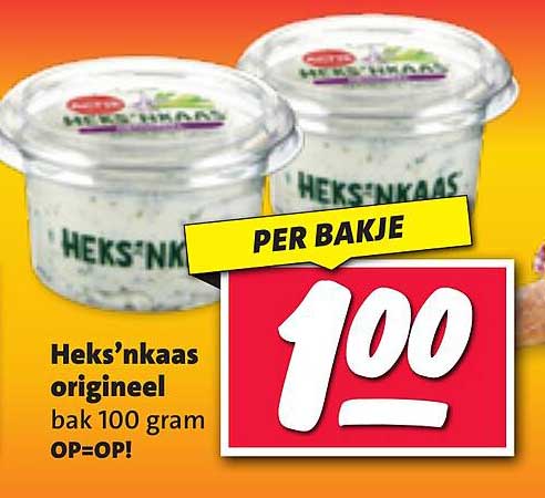 Heks’nkaas origineel bak 100 gram OP=OP!