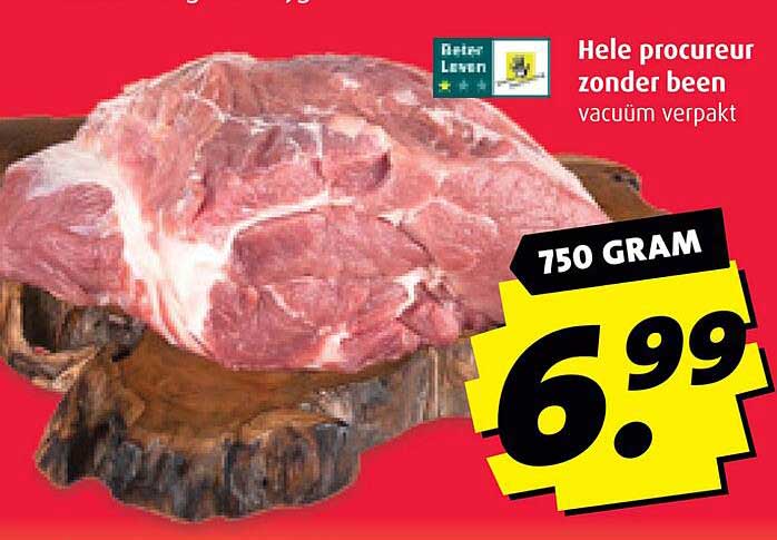 Hele procureur zonder been vacuüm verpakt