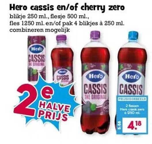 Hero cassis en/of cherry zero