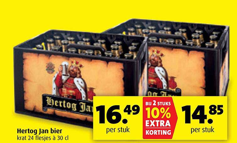 Hertog Jan bier krat 24 flesjes à 30 cl