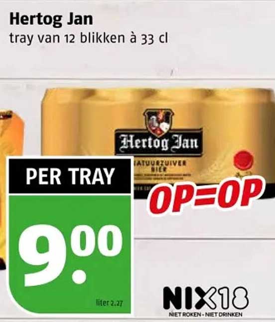 Hertog Jan tray van 12 blikken à 33 cl