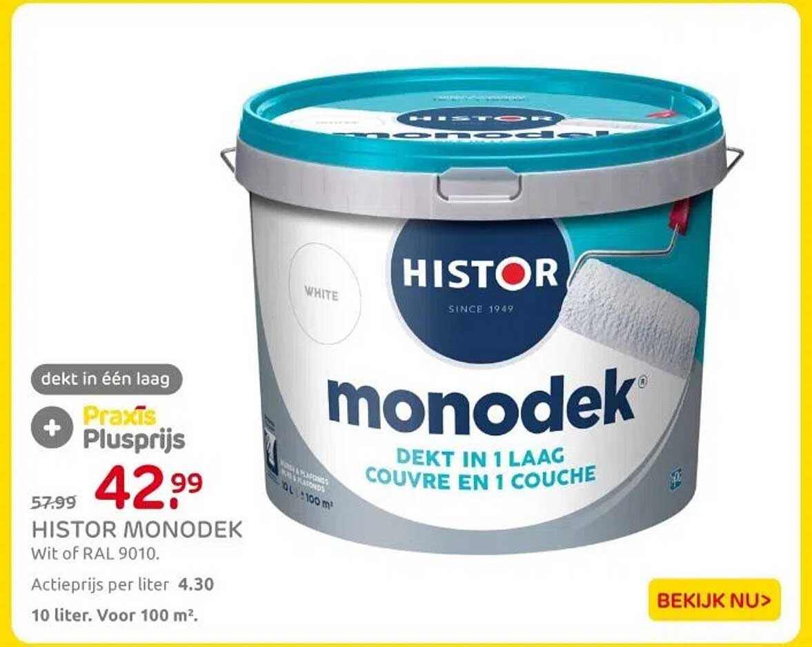 HISTOR MONODEK Wit of RAL 9010