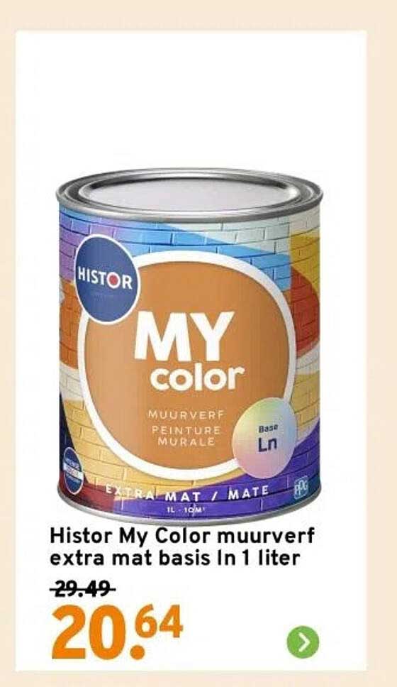 Histor My Color muurverf extra mat basis Ln 1 liter