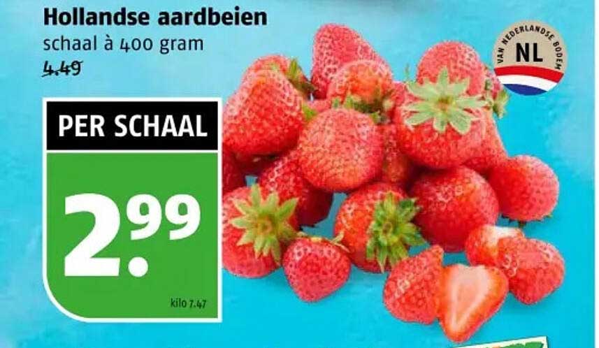 Hollandse aardbeien schaal à 400 gram