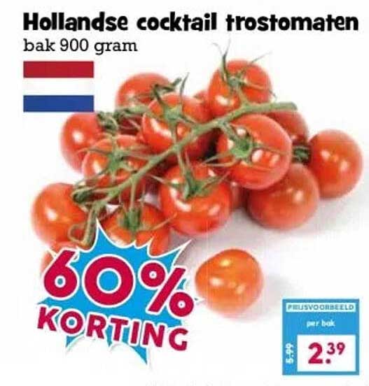 Hollandse cocktail trostomaten bak 900 gram