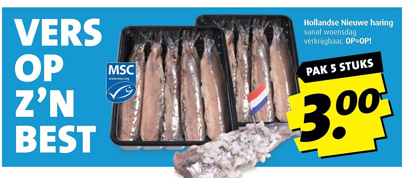 Hollandse Nieuwe haring vanaf woensdag verkrijgbaar, OP=OP!