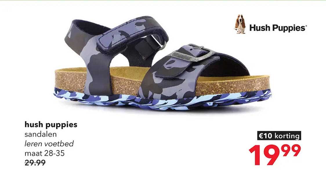 hush puppies sandalen leren voetbed maat 28-35