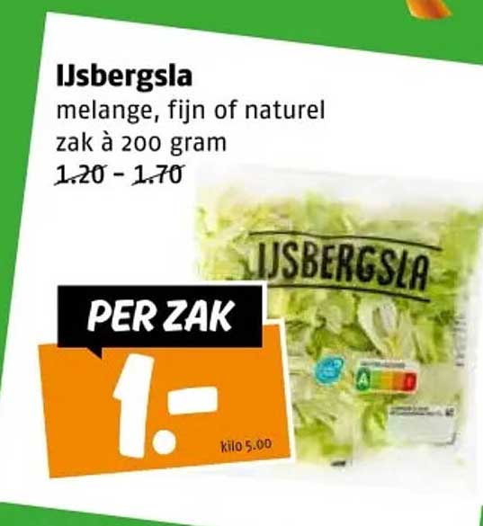 IJssla melange, fijn of naturel zak à 200 gram