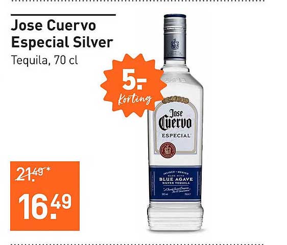 Jose Cuervo Especial Silver Tequila, 70 cl
