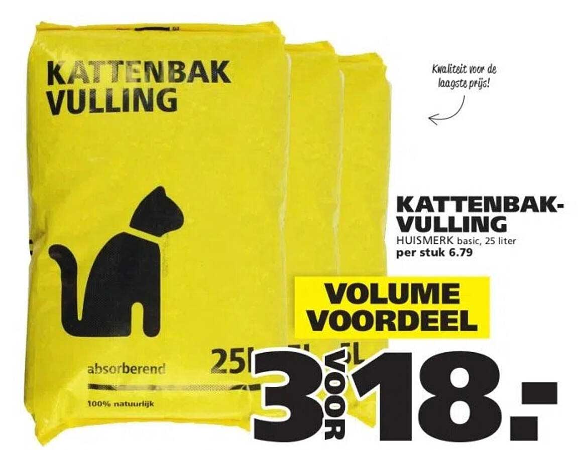 KATTENBAK-VULLING HUIMERK basic, 25 liter