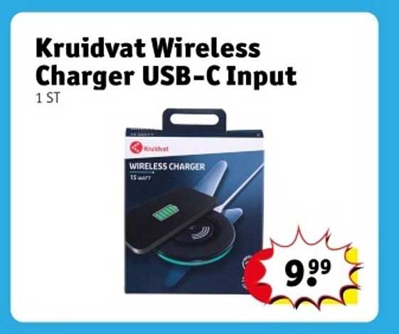 Kruidvat Wireless Charger USB-C Input
