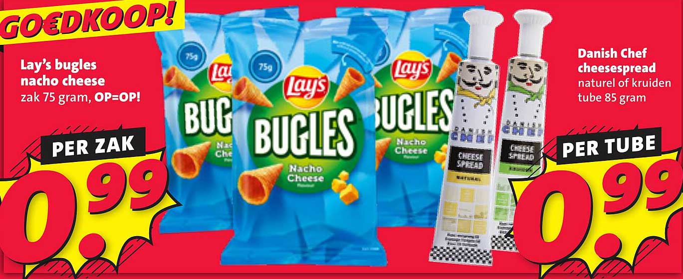 Lay's bugles nacho cheese zak 75 gram, OP=OP!