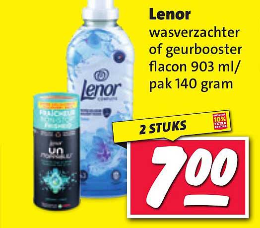 Lenor wasverzachter of geurbooster flacon 903 ml/ pak 140 gram