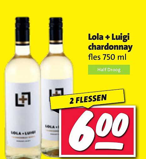 Lola + Luigi chardonnay fles 750 ml