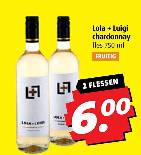 Lola + Luigi chardonnay fles 750 ml