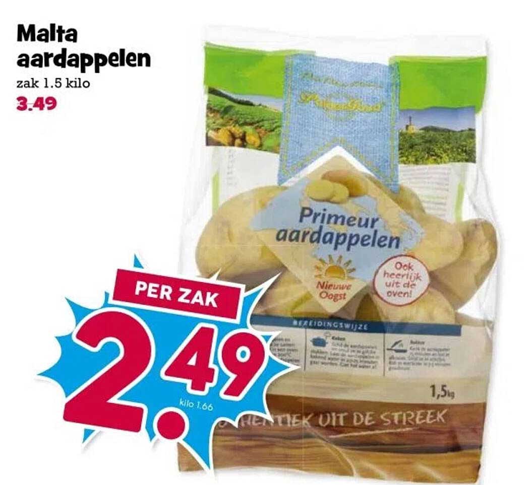 Malta aardappelen zak 1.5 kilo
