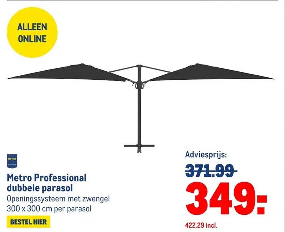 Metro Professional dubbele parasol
