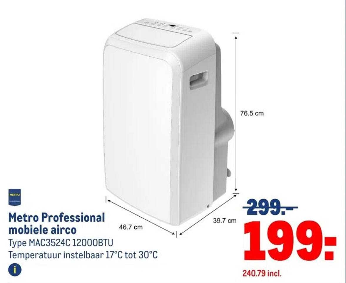 Metro Professional mobiele airco