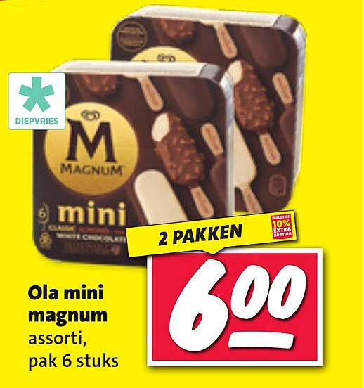 Ola mini magnum assorti, pak 6 stuks